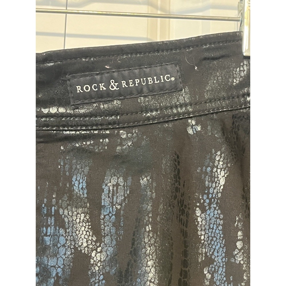 Rock & Republic Black Shiny Circle Skirt - Picture 7 of 10